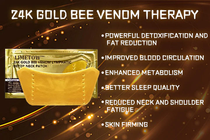 LIMETOW™ 24K Gold Bee Venom Lymphatic Detox Neck Patch