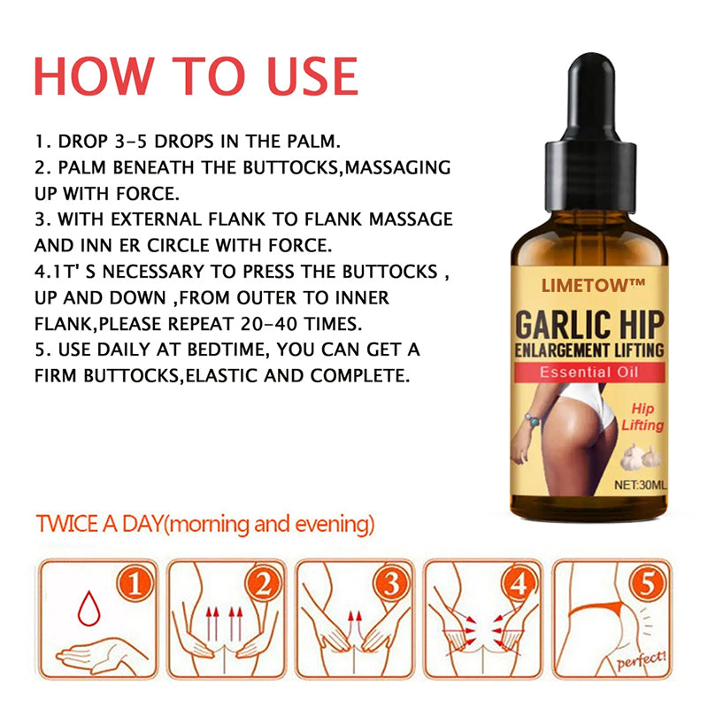 LIMETOW™ Garlic Hip Enlargement Lifting Oil - 2 inches Up